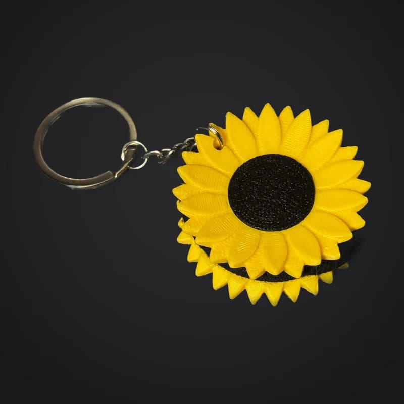 Sunflower Hair Tie Keychain